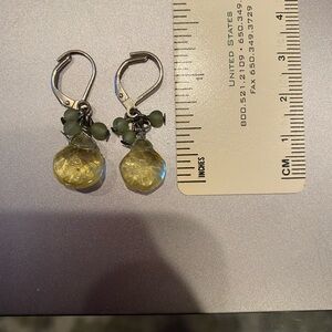 Green Drop Earrings